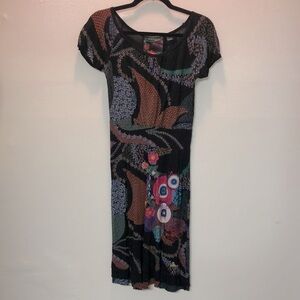 Desigual Dress Mini Boho Floral and Geometric SzM